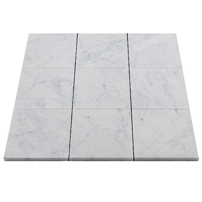 Carrara White Italian Marble 4" x 4" Tile Polished