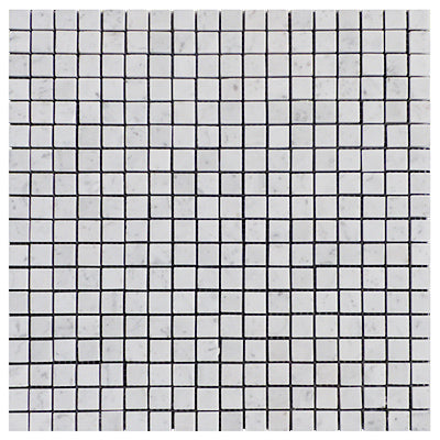 Carrara White Italian Marble 5/8" x 5/8" Mosaic Tile Polished