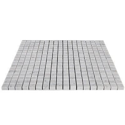 Carrara White Italian Marble 5/8" x 5/8" Mosaic Tile Polished