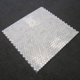 Carrara White Italian Marble 1" Hexagon Mosaic Tile Polished