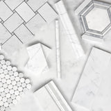 Carrara White Italian Marble 12" x 24" Tile Polished