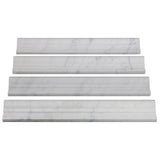 Carrara White Italian Marble Chair Rail Ogee 1 Molding Honed