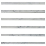 Carrara White Italian Marble Bullnose Pencil Molding Polished