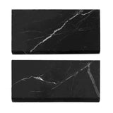 Nero Marquina Black Marble 3" x 6" Bullnose Trim Tile Polished