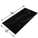 12x24 Nero Marquina Black Marble Marble Tile Polished