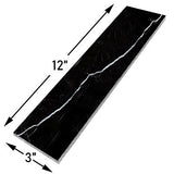 3x12 Nero Marquina Black Marble Tile Honed