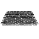 Nero Marquina Black Marble Mini Brick Mosaic Tile Polished