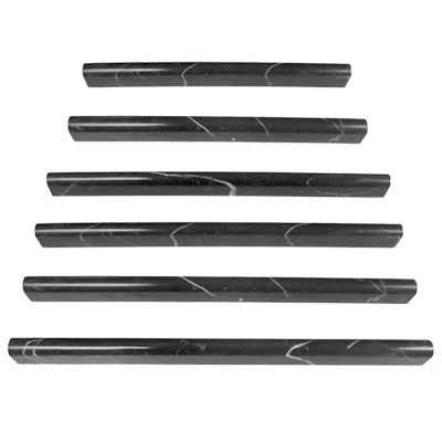 Nero Marquina Black Marble Bullnose Pencil Molding Polished