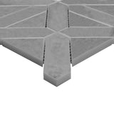 Bardiglio Gray Marble Geometrica Mosaic Tile Honed