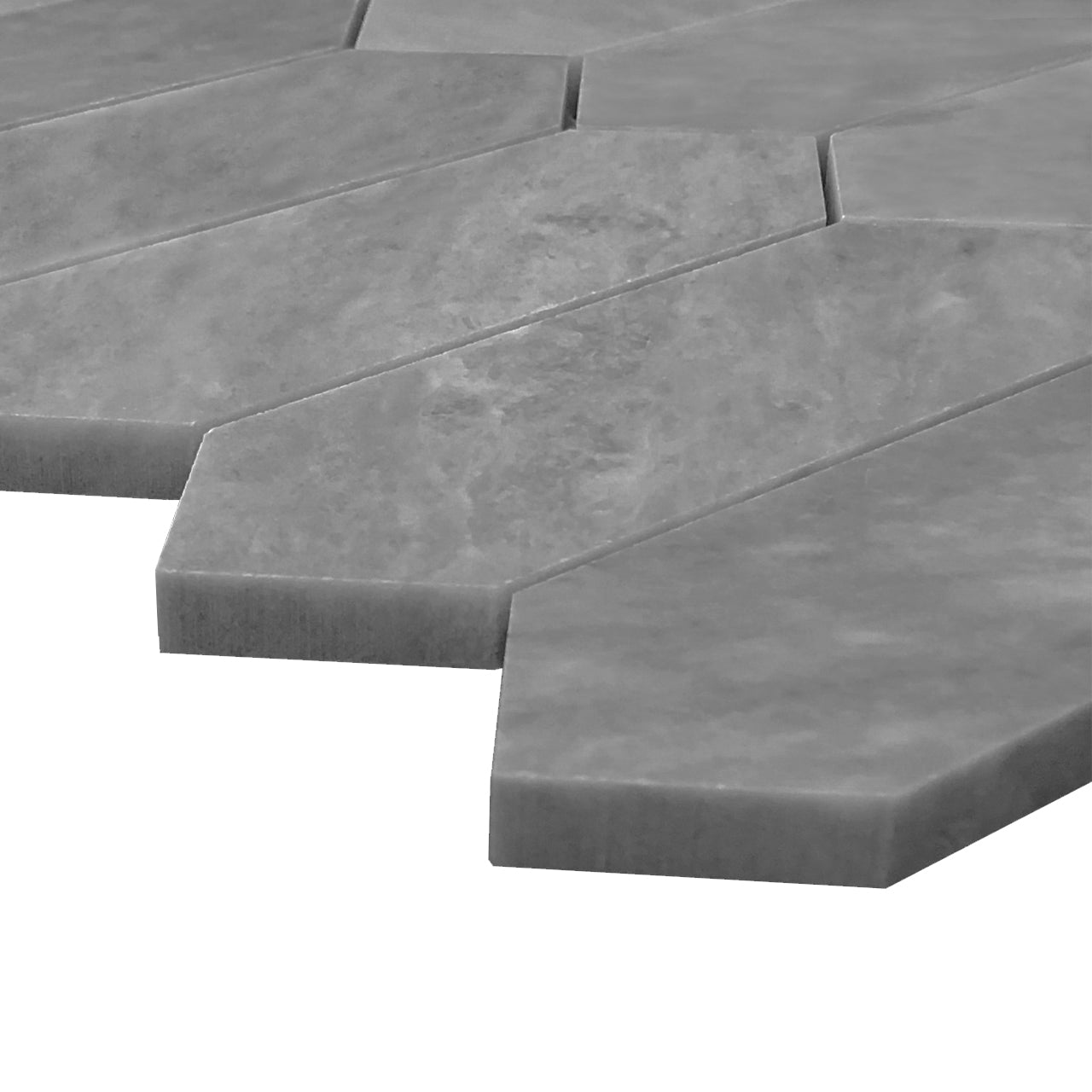 Bardiglio Gray Marble Picket Mosaic Tile Polished