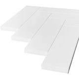 Bianco Dolomite Marble 2" x 8" Herringbone Mosaic Tile Honed
