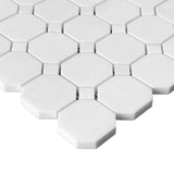 Bianco Dolomite Marble Octagon Mosaic Tile Honed