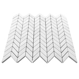 Bianco Dolomite Marble Mini Chevron Mosaic Tile Honed