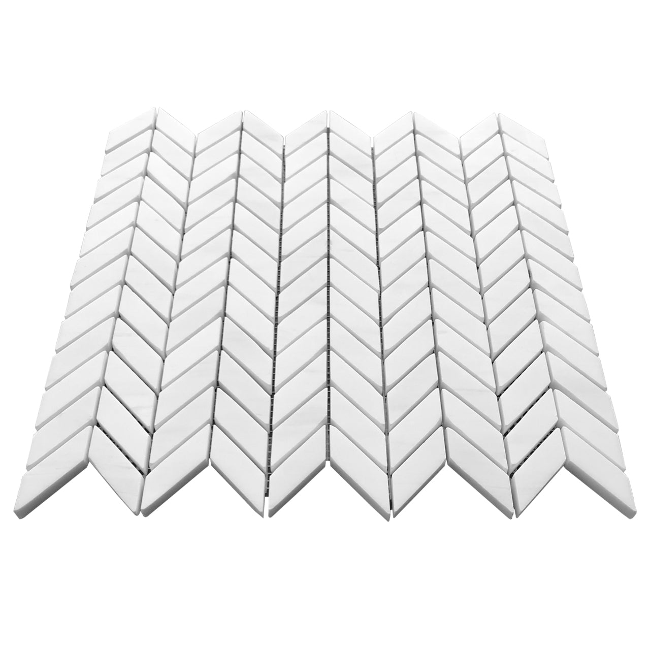 Bianco Dolomite Marble Mini Chevron Mosaic Tile Polished
