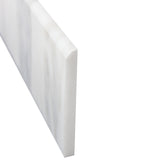 4x12 Calacatta Gold Italian Marble Bullnose Trim Tile Honed