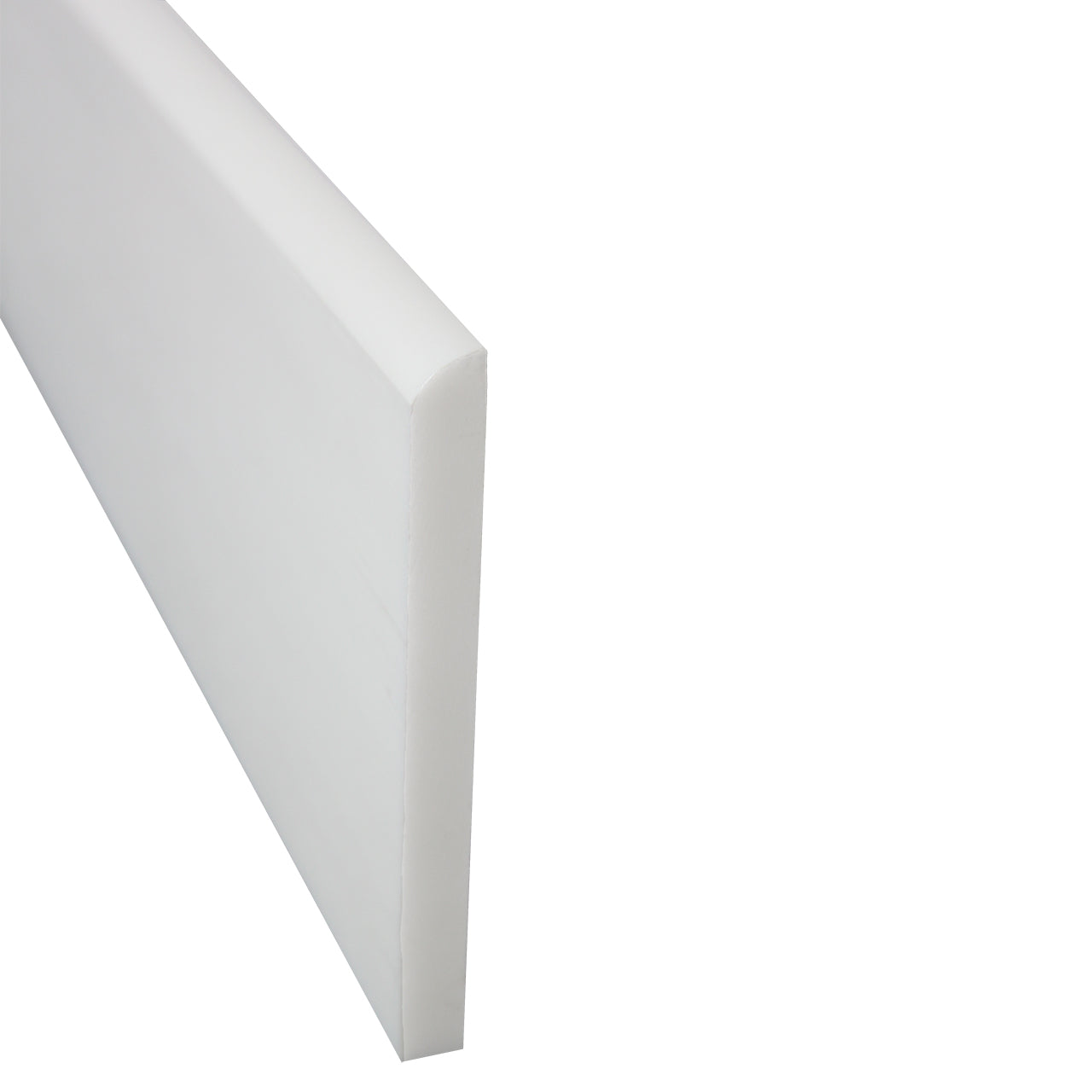 4x12 Bianco Dolomite Marble Bullnose Trim Tile Honed