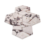 Calacatta Viola Marble 7" Hexagon Mosaic Tile Honed
