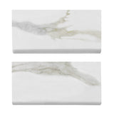 Calacatta Gold Italian Marble 3" x 6" Bullnose Trim Tile Polished