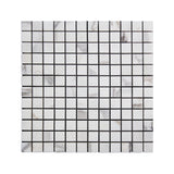 Calacatta Gold Italian Marble 1X1 Mosaic Tile Honed