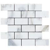 Calacatta Gold Italian Marble 2x4 Subway Mosaic Tile Polished