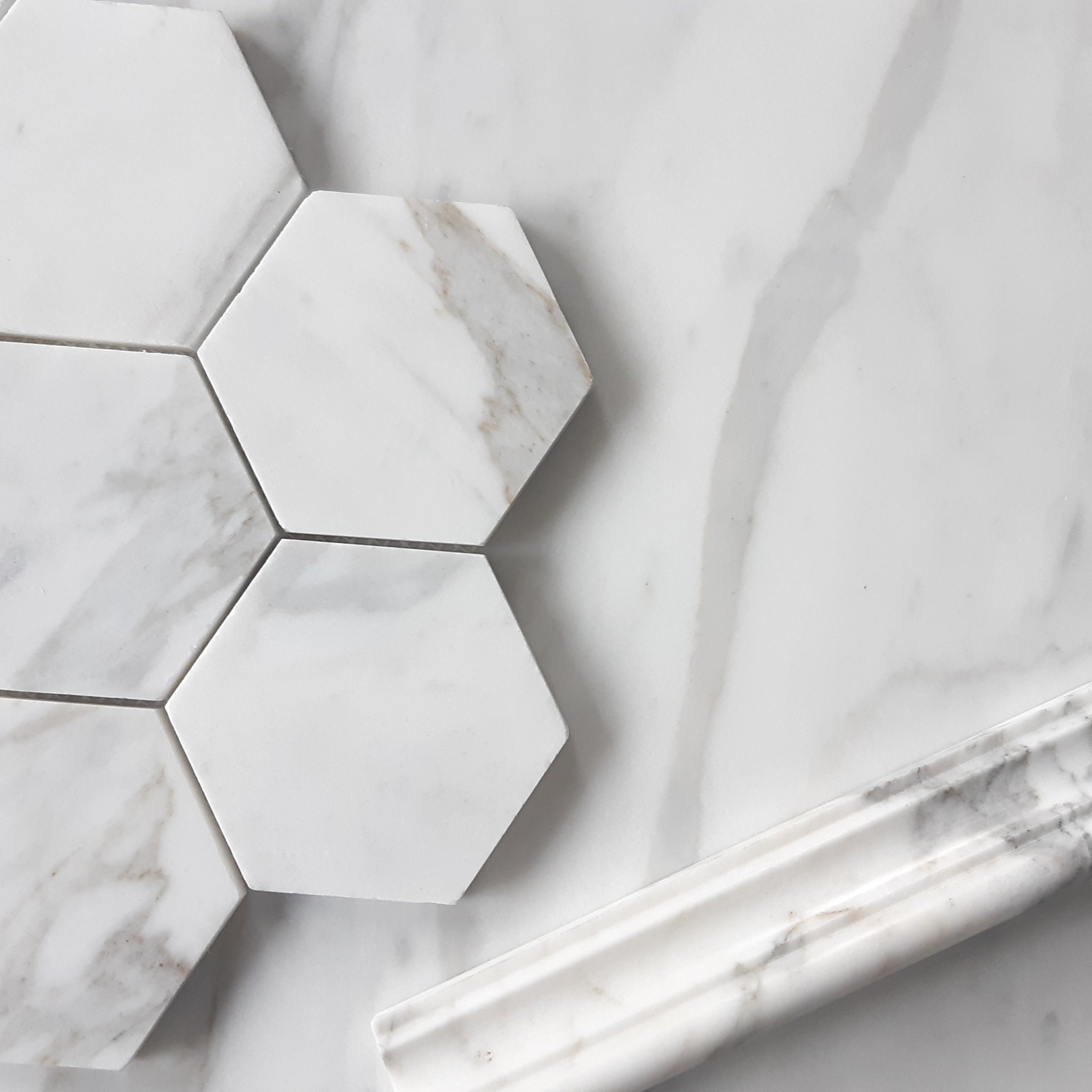 Calacatta Gold Italian Marble Crown Molding Honed