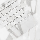Calacatta Gold Italian Marble 2x4 Subway Mosaic Tile Polished