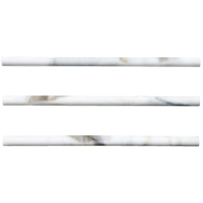 Calacatta Gold Italian Marble Bullnose Pencil Molding Polished