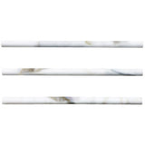 Calacatta Gold Italian Marble Bullnose Pencil Molding Polished