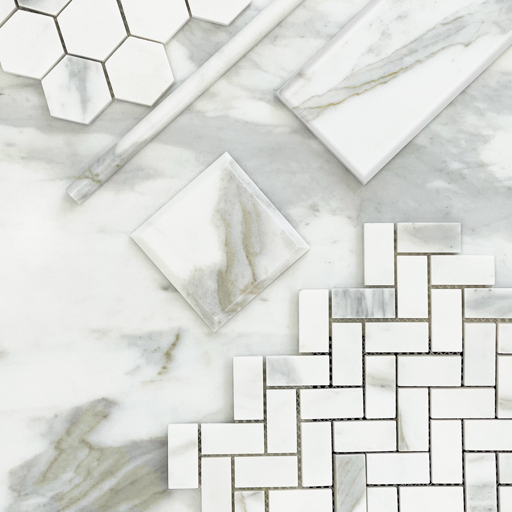 4x12 Calacatta Gold Italian Marble Wide Bevel Subway Tile Honed