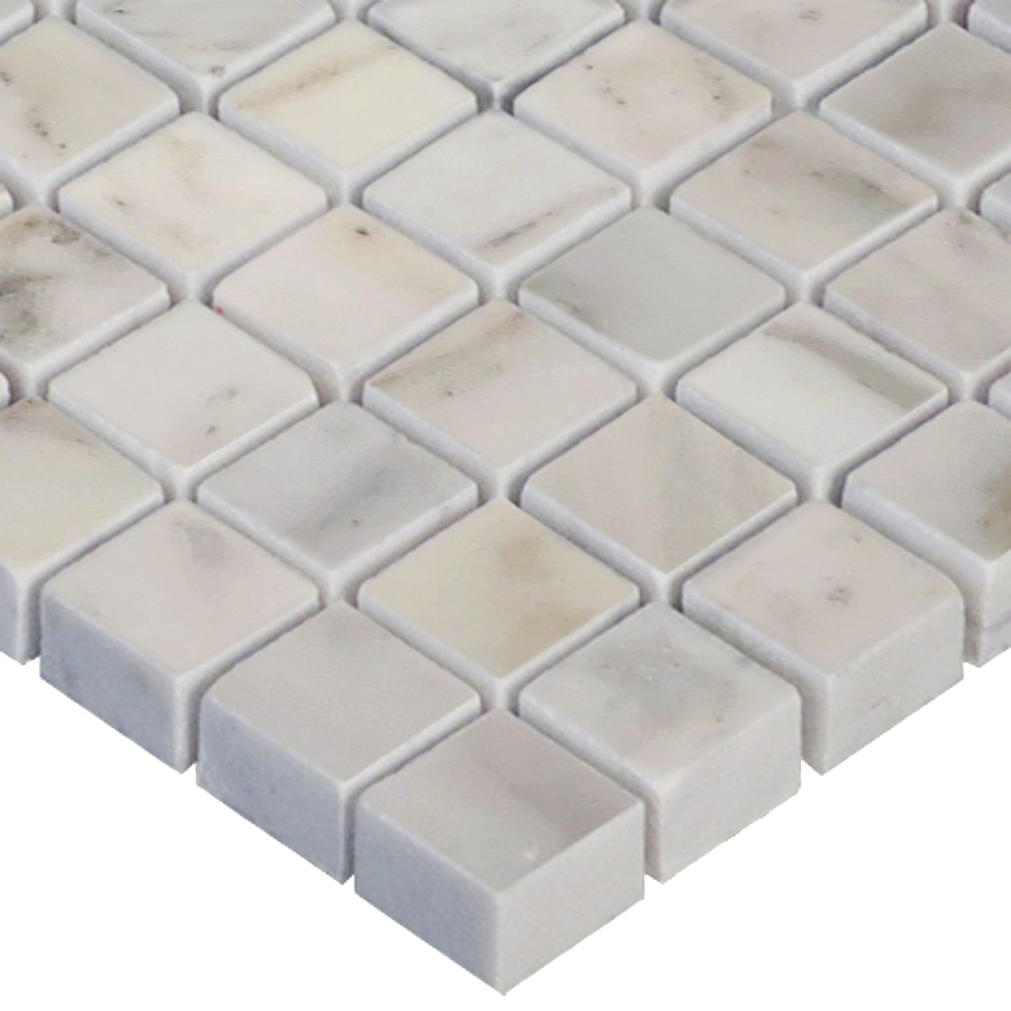 Calacatta Gold Marble 5/8x5/8 Mosaic Tile Honed