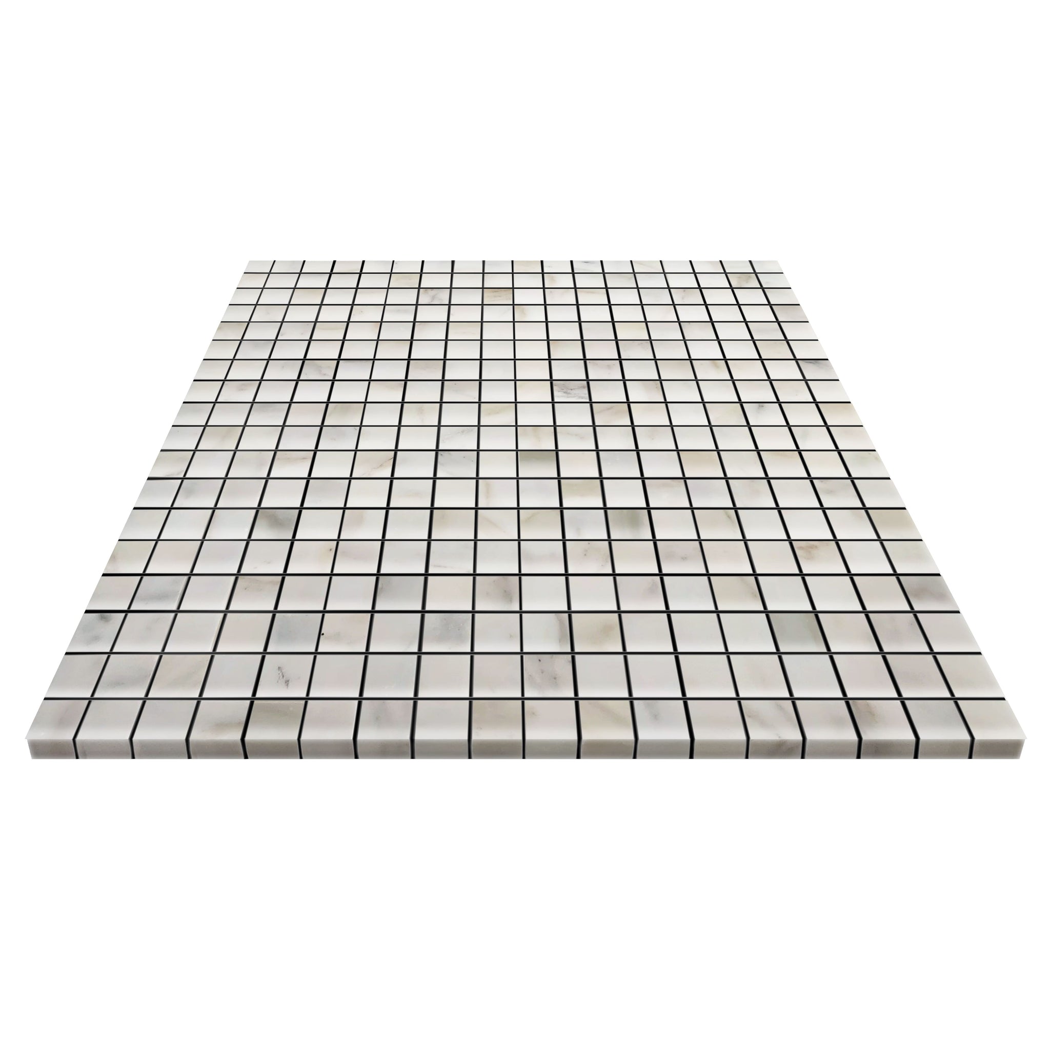 Calacatta Gold Marble 5/8x5/8 Mosaic Tile Honed