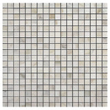 Calacatta Gold Marble 5/8x5/8 Mosaic Tile Honed
