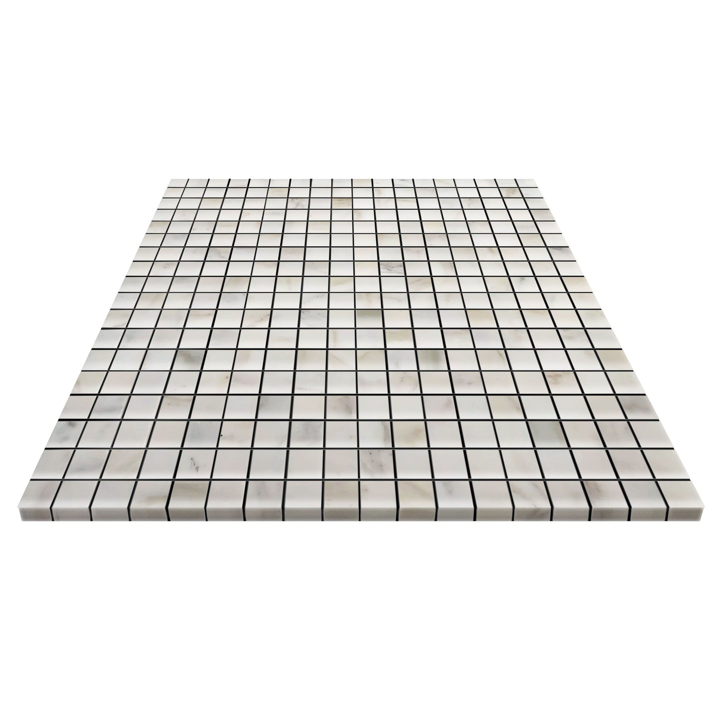 Calacatta Gold Marble 5/8x5/8 Mosaic Tile Polished