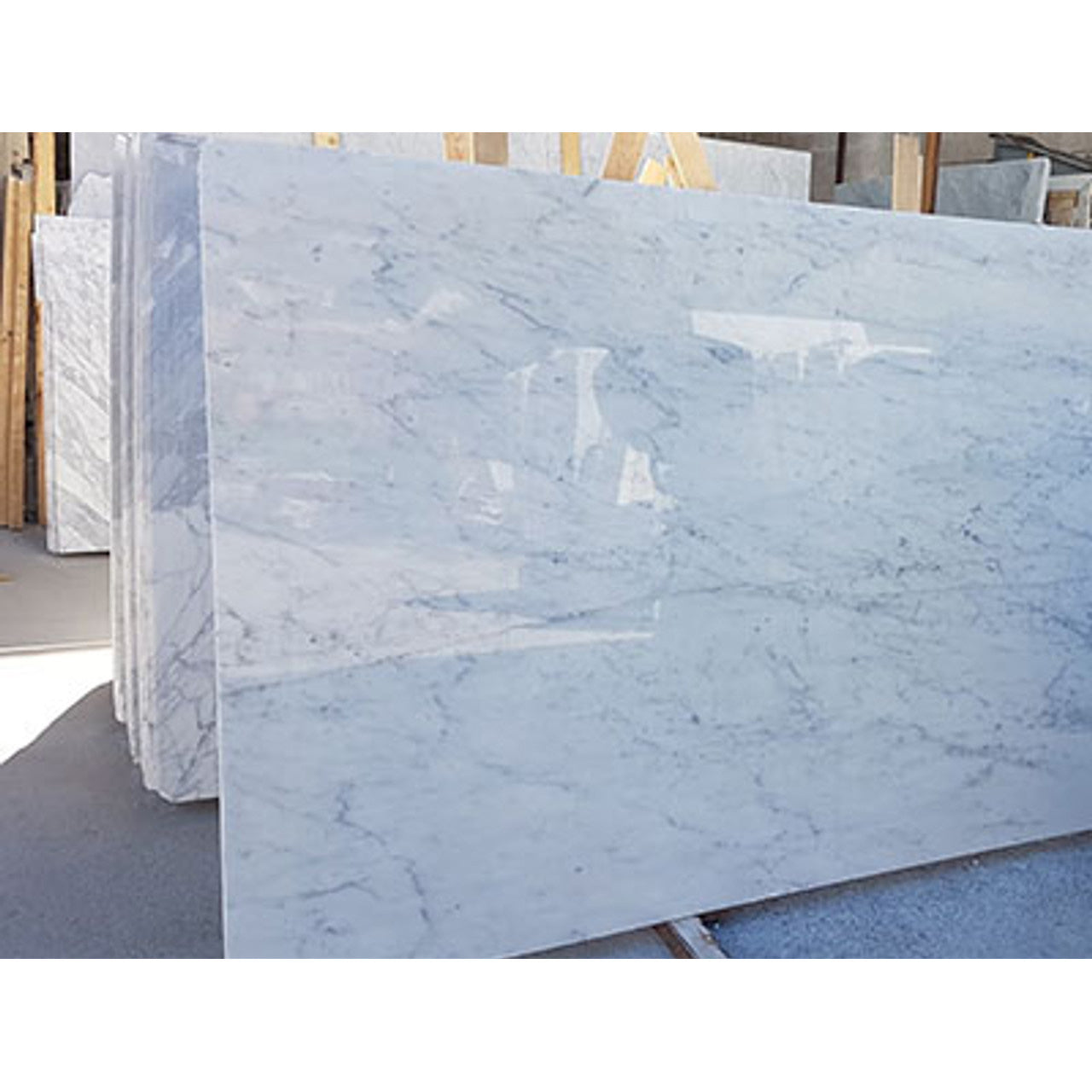Carrara White Italian Marble 3/4" Thickness Slab Honed