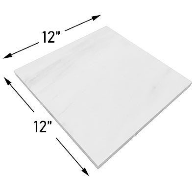 12x12 Bianco Dolomite Marble Tile Polished