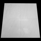 18x18 Bianco Dolomite Marble Tile  Honed