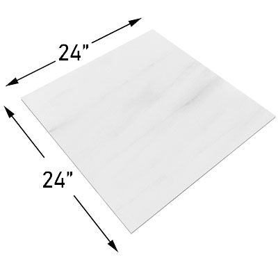 24x24 Bianco Dolomite Marble Tile Polished