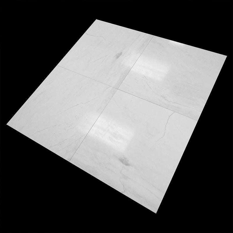 24x24 Bianco Dolomite Marble Tile Honed