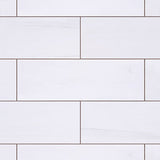 4x12 Bianco Dolomite Marble Subway Tile Honed