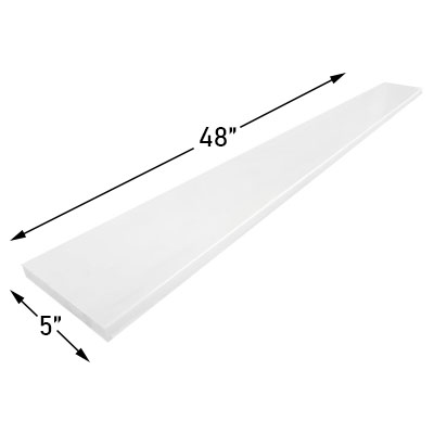 Bianco Dolomite Marble 5" x 48" Door Threshold Saddle Honed