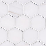 Bianco Dolomite Marble 2" Hexagon Mosaic Tile Polished