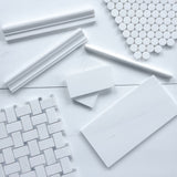 3x9 Bianco Dolomite Marble Subway Tile Polished