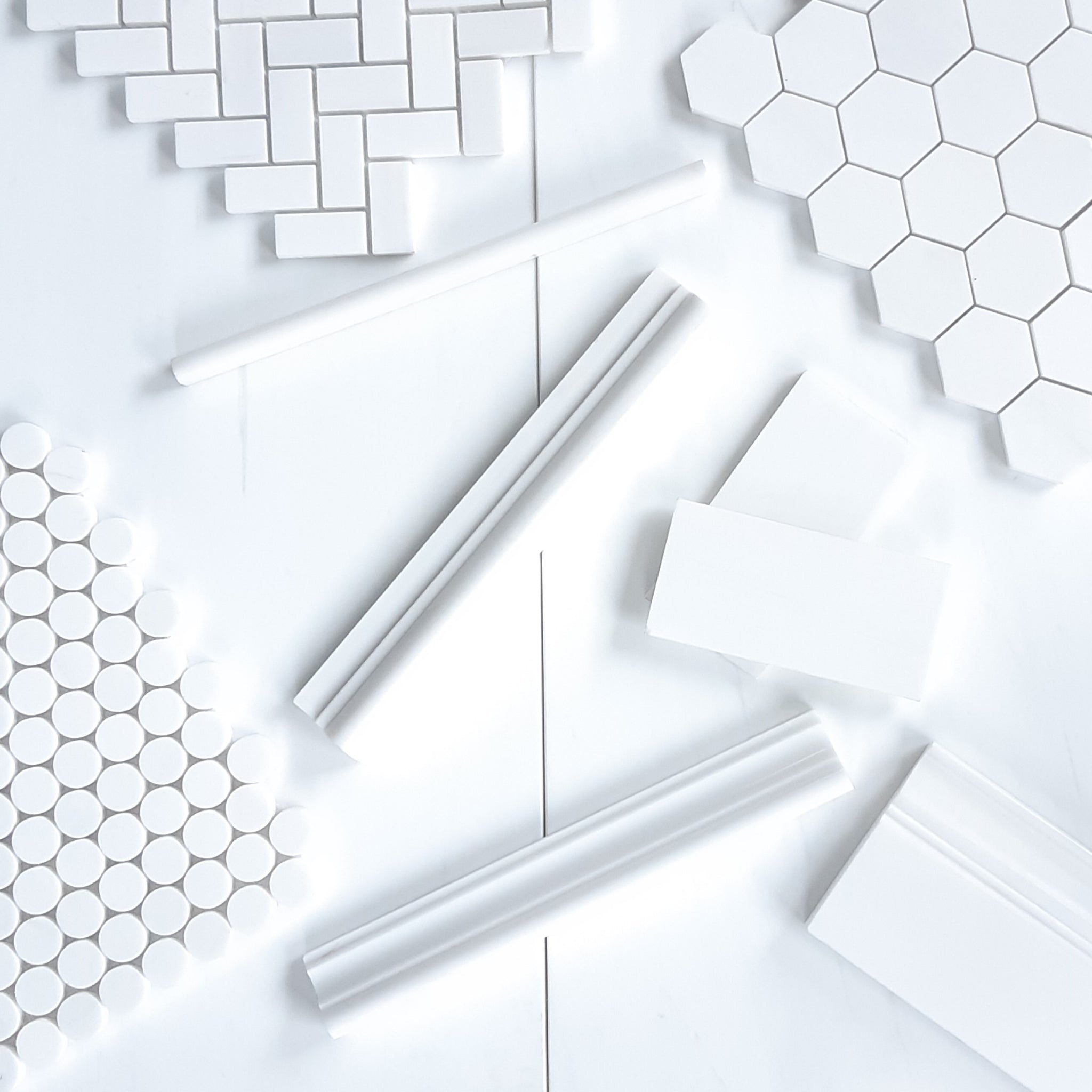 Bianco Dolomite Penny Round Mosaic Tile Honed
