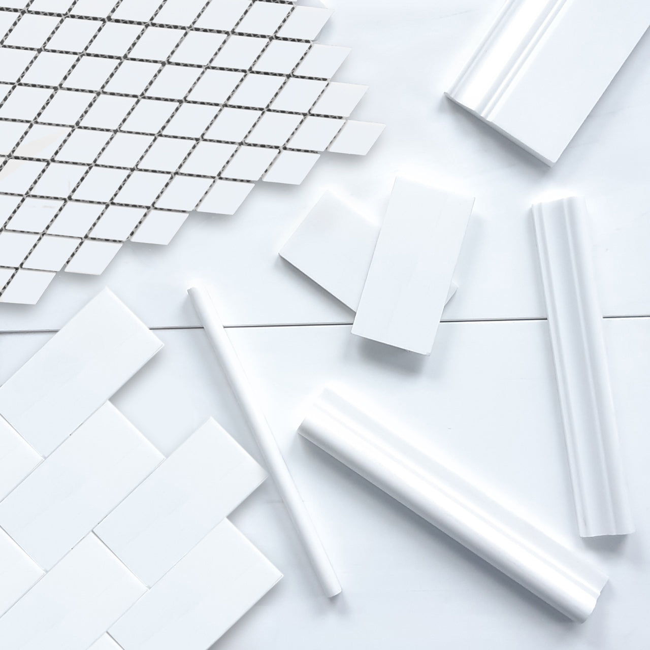 Bianco Dolomite Marble 2x4 Mosaic Tile Polished
