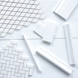 Bianco Dolomite Marble Diamond Mosaic Tile Honed