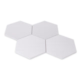 Bianco Dolomite Marble 7" Hexagon Mosaic Tile Honed