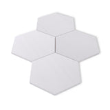 Bianco Dolomite Marble 7" Hexagon Mosaic Tile Honed