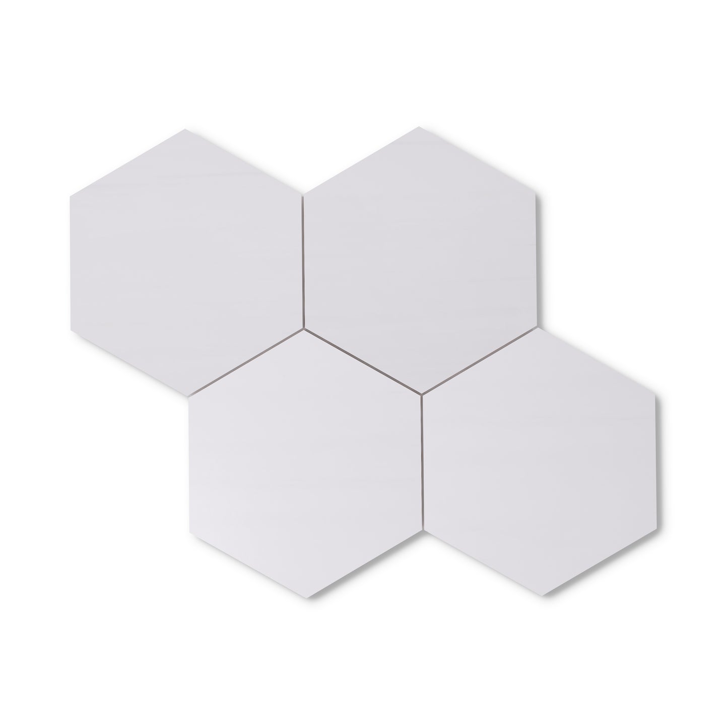 Bianco Dolomite Marble 7" Hexagon Mosaic Tile Honed
