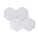 Bianco Dolomite Marble 7" Hexagon Mosaic Tile Honed