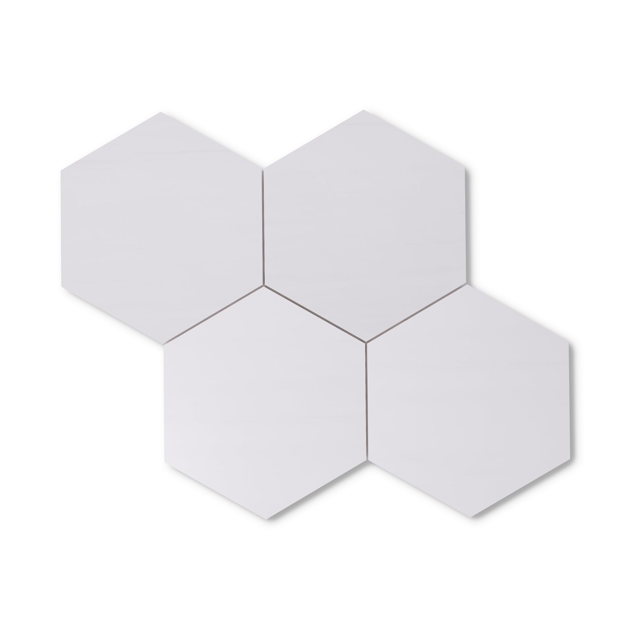 Bianco Dolomite Marble 7" Hexagon Mosaic Tile Honed